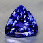 GIA Certified 9.17 ct AAAA Trillion (12.85 x 12.70 mm) Natural D'Block Tanzanite