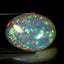 20.96 ct Oval Cabochon (28.00 x 20.23 mm) Natural Play of Colors Rainbow Opal