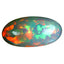 22.60 ct Oval Cabochon (29.00 x 14.92 mm) Natural Play of Colors Rainbow Opal