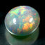 24.01 ct Oval Cabochon (21.23 x 19.32 mm) Natural Play of Colors Rainbow Opal
