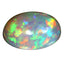 17.26 ct Oval Cabochon (21.61 x 15.55 mm) Natural Play of Colors Rainbow Opal