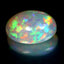 17.26 ct Oval Cabochon (21.61 x 15.55 mm) Natural Play of Colors Rainbow Opal