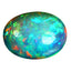 20.09 ct Oval Cabochon (23.35 x 17.60 mm) Natural Play of Colors Rainbow Opal