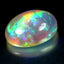 19.27 ct Oval Cabochon (22.01 x 15.84 mm) Natural Play of Colors Rainbow Opal