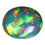 11.74 ct Oval Cabochon (21.69 x 17.88 mm) Natural Play of Colors Rainbow Opal