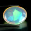 11.66 ct Oval Cabochon (19.61 x 15.24 mm) Natural Play of Colors Rainbow Opal