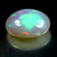 13.72 ct Oval Cabochon (20.09 x 15.11 mm) Natural Play of Colors Rainbow Opal