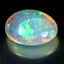13.51 ct Oval Cabochon (20.20 x 15.46 mm) Natural Play of Colors Rainbow Opal