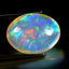 13.51 ct Oval Cabochon (20.20 x 15.46 mm) Natural Play of Colors Rainbow Opal