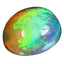 13.86 ct Oval Cabochon (16.54 x 14.44 mm) Natural Play of Colors Rainbow Opal