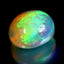 13.86 ct Oval Cabochon (16.54 x 14.44 mm) Natural Play of Colors Rainbow Opal