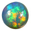 12.33 ct Round Cabochon (16.70 x 16.43 mm) Natural Play of Colors Rainbow Opal