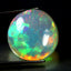 12.33 ct Round Cabochon (16.70 x 16.43 mm) Natural Play of Colors Rainbow Opal