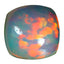 13.03 ct Cushion Cabochon (16.82 x 17.00 mm) Natural Play of Colors Rainbow Opal