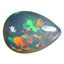 14.27 ct Pear Cabochon (21.44 x 15.79 mm) Natural Play of Colors Rainbow Opal