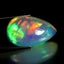 18.29 ct Pear Cabochon (23.98 x 14.53 mm) Natural Play of Colors Rainbow Opal