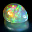 22.88 ct Pear Cabochon (22.01 x 17.67 mm) Natural Play of Colors Rainbow Opal