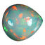 17.29 ct Pear Cabochon (21.61 x 19.96 mm) Natural Play of Colors Rainbow Opal