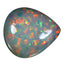 19.13 ct Pear Cabochon (22.86 x 20.14 mm) Natural Play of Colors Rainbow Opal