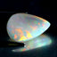16.91 ct Pear Cabochon (24.10 x 16.02 mm) Natural Play of Colors Rainbow Opal