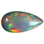 20.65 ct Pear Cabochon (34.00 x 17.22 mm) Natural Play of Colors Rainbow Opal