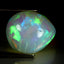 15.65 ct Pear Cabochon (19.96 x 17.24 mm) Natural Play of Colors Rainbow Opal
