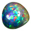 16.90 ct Pear Cabochon (19.44 x 19.29 mm) Natural Play of Colors Rainbow Opal