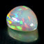 13.61 ct Pear Cabochon (18.60 x 16.32 mm) Natural Play of Colors Rainbow Opal