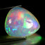 13.61 ct Pear Cabochon (18.60 x 16.32 mm) Natural Play of Colors Rainbow Opal