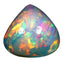 24.50 ct Pear Cabochon (22.34 x 21.22 mm) Natural Play of Colors Rainbow Opal