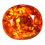 3.54 ct Oval (8.72 x 7.83 mm) Natural Mandarin Fanta Orange Spessartite Garnet
