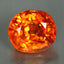 3.54 ct Oval (8.72 x 7.83 mm) Natural Mandarin Fanta Orange Spessartite Garnet