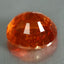 3.54 ct Oval (8.72 x 7.83 mm) Natural Mandarin Fanta Orange Spessartite Garnet