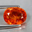 3.84 ct Oval (9.90 x 7.75 mm) Natural Mandarin Fanta Orange Spessartite Garnet