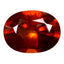 3.26 ct Oval (9.79 x 7.46 mm) Natural Mandarin Fanta Orange Spessartite Garnet