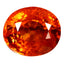 3.53 ct Oval (9.05 x 7.79 mm) Natural Mandarin Fanta Orange Spessartite Garnet