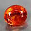 3.53 ct Oval (9.05 x 7.79 mm) Natural Mandarin Fanta Orange Spessartite Garnet