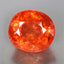 3.56 ct Oval (8.43 x 7.70 mm) Natural Mandarin Fanta Orange Spessartite Garnet