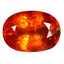 3.97 ct Oval (10.16 x 7.30 mm) Natural Mandarin Fanta Orange Spessartite Garnet