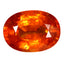 4.01 ct Oval (10.55 x 7.76 mm) Natural Mandarin Fanta Orange Spessartite Garnet