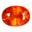 3.62 ct Oval (9.55 x 7.06 mm) Natural Mandarin Fanta Orange Spessartite Garnet