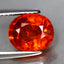 3.90 ct Oval (9.09 x 7.64 mm) Natural Mandarin Fanta Orange Spessartite Garnet