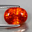 3.81 ct Oval (9.33 x 6.87 mm) Natural Mandarin Fanta Orange Spessartite Garnet