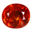 3.21 ct Oval (8.10 x 7.21 mm) Natural Mandarin Fanta Orange Spessartite Garnet