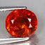 3.21 ct Oval (8.10 x 7.21 mm) Natural Mandarin Fanta Orange Spessartite Garnet