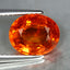 3.04 ct Oval (9.24 x 7.65 mm) Natural Mandarin Fanta Orange Spessartite Garnet