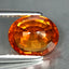 3.04 ct Oval (9.24 x 7.65 mm) Natural Mandarin Fanta Orange Spessartite Garnet