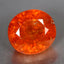 4.54 ct Oval (9.01 x 8.29 mm) Natural Mandarin Fanta Orange Spessartite Garnet