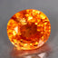 3.66 ct Oval (8.56 x 7.99 mm) Natural Mandarin Fanta Orange Spessartite Garnet