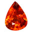 3.48 ct Pear (9.83 x 7.62 mm) Natural Mandarin Fanta Orange Spessartite Garnet